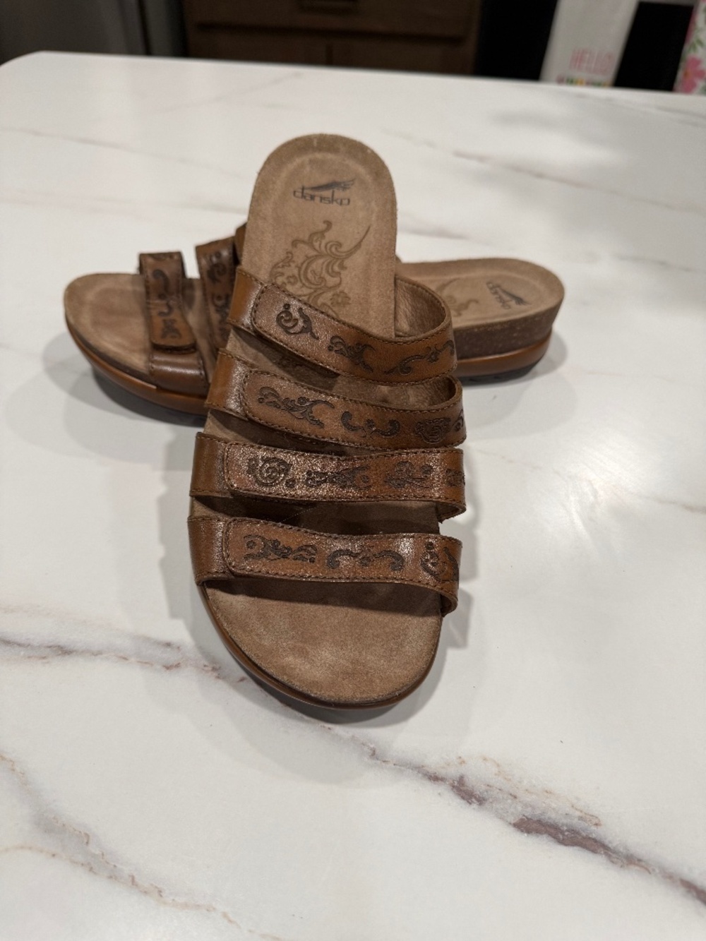 DANSKO Size (EU39) - (US 7) leather upper sandals #1552797900